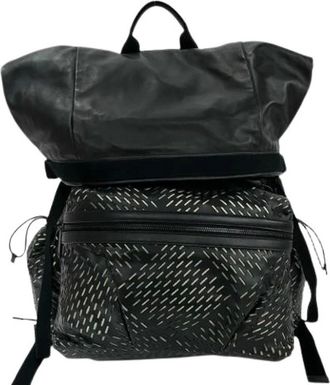Bottega Veneta Pre-owned Backpacks, male, Black, Size: ONE SIZE Pre-owned Vintage Leather Backpack