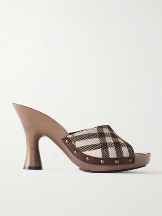 Burberry Mule A Quadri Con Borchie Le Potter - Neutri
