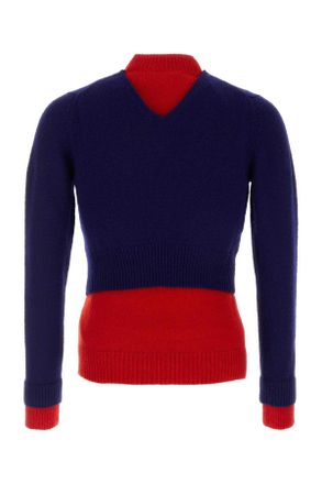 Jil Sander J21gp0203j14836 642 Haiti Exterior: Virgin Wool Nylon Maglieria Sweater