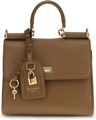 Dolce & Gabbana Sicily Bag - Dames - Handtassen - Bruin - ONE Size - Leer - Tassen