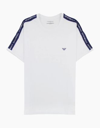 Emporio Armani Mens Emporio Armani Core Logo Band Regular Fit T Shirt White - Size: 38
