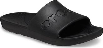 Crocs Gender Inclusive Logo Slide Sandal in Black at Nordstrom Rack, Size 13 Womens / 11 Mens