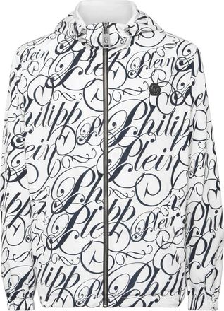 Philipp Plein Nylon Jacket - Heren - Zomerjassen - Wit - 3XL - Nylon - Jassen