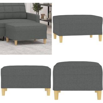 vidaXL Poggiapiedi Grigio Scuro 70x55x41 cm in Tessuto - Poggiapiedi moderni - Poggiapiedi per divano