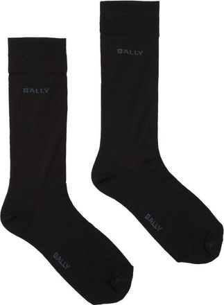 Bally Logo-Intarsia Socks, Size 2