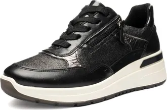 Ara Womens Gardenia Sneaker In Black/steel/mirror
