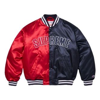 SUPREME x Champion SS26 Satin Varsity Jacket Multicolor SUP-SS26-170-MLT