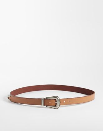 Abercrombie & Fitch Cintura in camoscio marrone chiaro