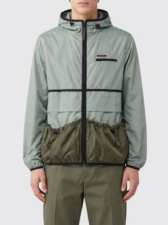 Marni Lightweight Nylon Hooded Windbreaker Jacket with Zip Closure