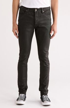 Ksubi Van Winkle Main Stage Coated Skinny Jeans in Black at Nordstrom, Size 34