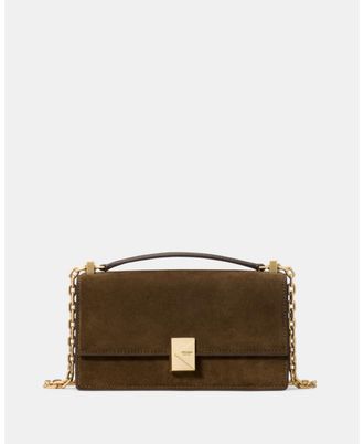 Kate Spade New York Womens Deco Suede Mini Crossbody - Brown - One Size