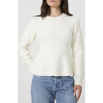 French Connection Peplum Sweater in Classic Cream at Nordstrom Rack, Size X-Small