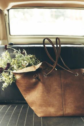 Maeve Embossed Croc Tote Bag