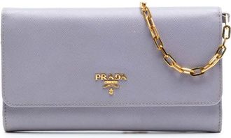 Prada Pre-owned Prada Saffiano Lux Wallet On Chain 1IJ0B9EY3TIPS85N