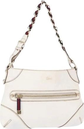 Gucci Pre-owned Shoulder Bags, female, White, Size: ONE SIZE Pre-owned Vintage Shoulder Bag