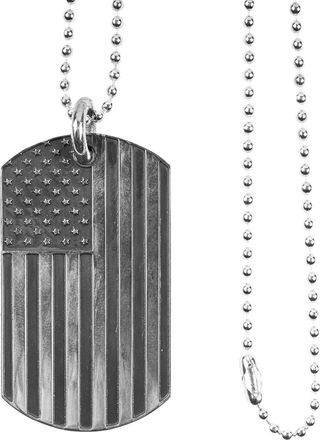 Chrome Hearts Richard Stark halsketting met Amerikaanse vlag - Zilver