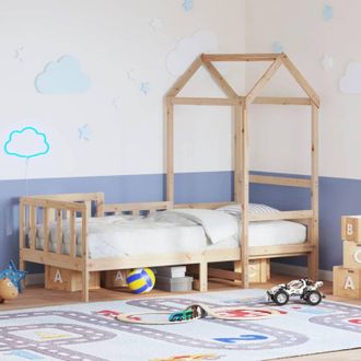 vidaXL Dormeuse con Tetto 90x200 cm in Legno Massello di Pino - Vidaxl