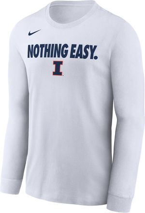 Nike Illinois Fighting Illini Nike Mens NCAA Legend T-Shirt in White | M22284P137ILNI-WHT