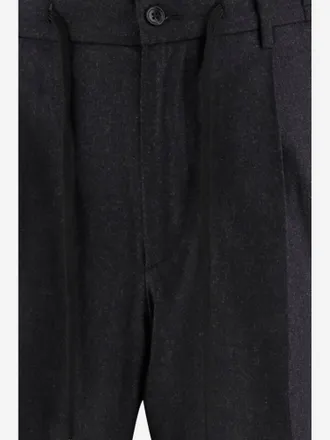 Tagliatore Stretch Virgin Wool Trousers - Black