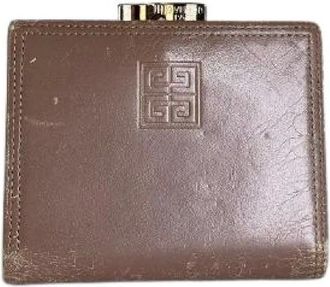 Givenchy Pre-owned Portafoglio in Pelle con Logo Emboss&eacute; - - Pre-owned - Donna - Marrone - ONE SIZE