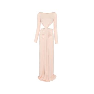 Elisabetta Franchi Cut-out Ruched Maxi Dress