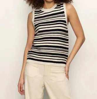 Sanctuary Modern Sweater Shell Tank Top In Black And Macrame