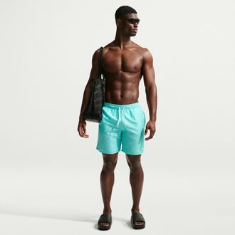 Nike Mens Swim Breaker 7 Brief-Lined Volley Short in Green | NESSG571-468