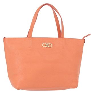 Ferragamo Gancini Leather Pink Leather Handbag (Pre-Owned)