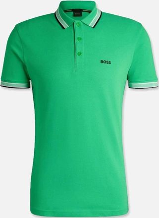 HUGO BOSS Mens Mens Green Boss Paddy Piqu&eacute; Polo Shirt - Size: 38