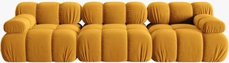 MICADONI Modulares 3-Sitzer Designsofa Bellis - Samtbezug