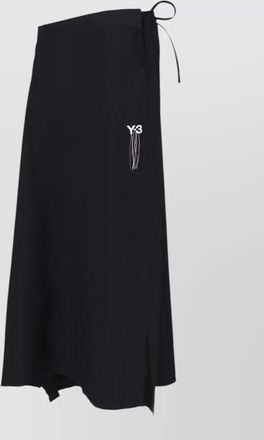Yohji Yamamoto midi wrap skirt knee length frayed hem