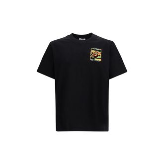 Casablanca Black Cotton Mens T-Shirt