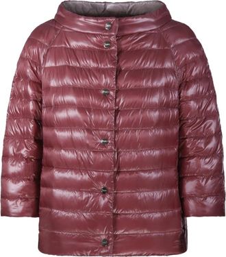 Herno Down Jackets, female, Pink, Size: M Reversible Down Jacket