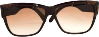 Saint Laurent Pre-owned Accessories, female, Brown, Size: ONE SIZE Pre-owned Vintage Plastic Sunglasses