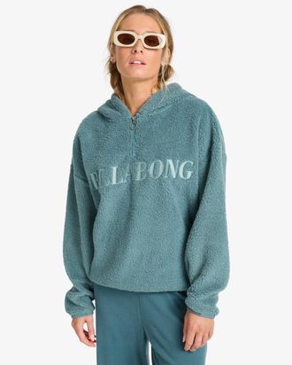 Billabong Strickfleece-Pullover BILLABONG READY TO GO, Damen, Gr. M (38), slate blau, Obermaterial: 100% Polyester, Pullover Strickfleece-Pullover