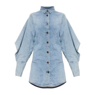 The Attico Abito in Denim con Tasche - - Dresses - Donna - Blu - S