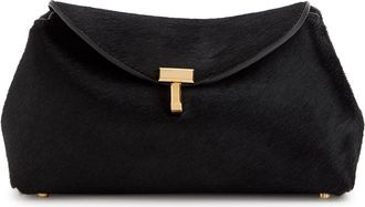 Toteme T-lock Mini Pony Hair Clutch - Black - One Size
