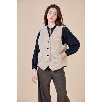 See U Soon Mouwloos vest in sherpa