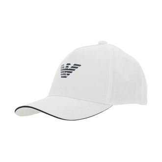 Emporio Armani Logo Katoenen Cap - Heren - Petten - Wit - ONE Size - Katoen - Accessoires