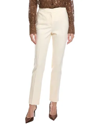 Oscar De La Renta Long Wool-Blend Skinny Pant