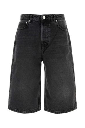 Ami Black Solid Shorts