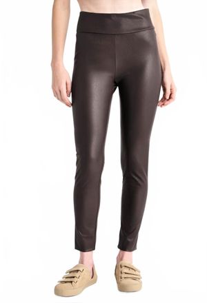 Splendid Vegan Leather Legging In Chocolate