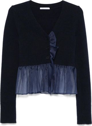 Cecilie Bahnsen Phlox cardigan - women - Cashmere/Recycled Cashmere/Wool/Silk - M - Blue