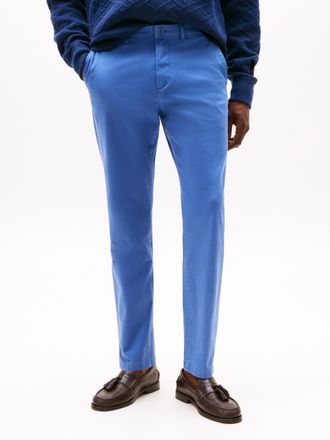 Tommy Hilfiger Chinohose TOMMY HILFIGER CORE HARLEM ESSENTIAL, Herren, Gr. 30, L&auml;nge 32, blau (angora blau), Twill, Obermaterial: 97% Baumwolle, 3% Elasthan, unifarb