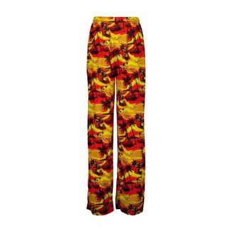 Balenciaga Broeken, Dames, Veelkleurig, S, Hawaiian Car Pyjama Broek
