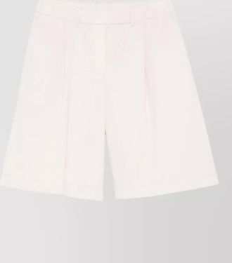 Via Masini 80 pleated knee-length shorts
