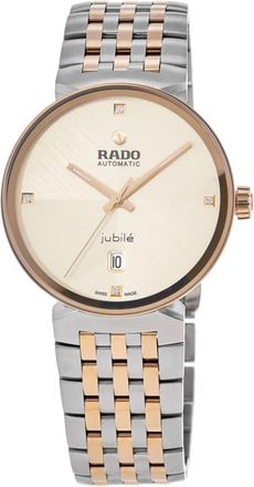 Rado Florence Automatic Champagne Diamond Dial Two-Tone Steel Mens Watch R48903703