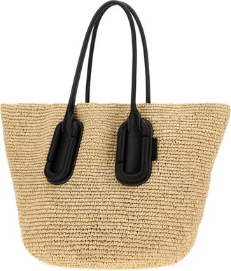 Marc Jacobs Womens Tote Beige Straw