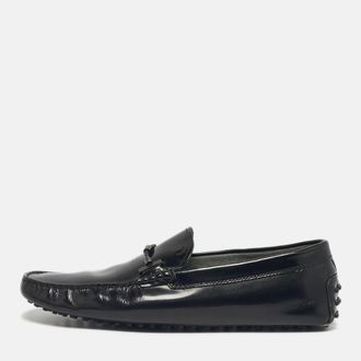 Tod's Tods Black Leather Double T Loafers