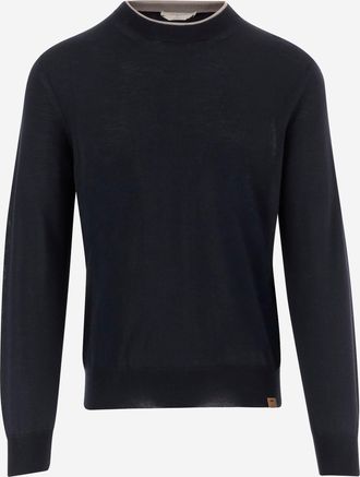 Jacob Cohen Marineblauer Wollmischungspullover